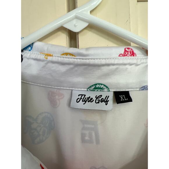 Flyte Golf size XL men’s golf polo shirt with goats rams - Picture 2 of 4